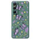 For Samsung Galaxy S21 Ultra 5G E Series Minimalist TPU Creative Painted Phone Case(Green A1061) - 1