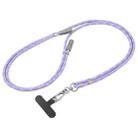 Type-C to 8 Pin Data Charging Cable Crossbody Phone Long Lanyard(Purple) - 1