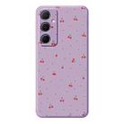 For Samsung Galaxy S23 5G F Series Minimalist TPU Creative Painted Phone Case(Purple A1096) - 1