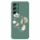 For Samsung Galaxy S22+ 5G F Series Minimalist TPU Creative Painted Phone Case(Green A1089) - 1