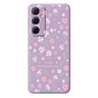 For Samsung Galaxy S21 5G F Series Minimalist TPU Creative Painted Phone Case(Purple A1094) - 1