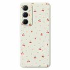 For Samsung Galaxy S21 Ultra 5G F Series Minimalist TPU Creative Painted Phone Case(White A1096) - 1
