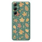 For Samsung Galaxy S21 Ultra 5G F Series Minimalist TPU Creative Painted Phone Case(Green A1098) - 1