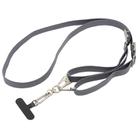 Type-C to Type-C Data Charging Cable Crossbody Phone Long Flat Lanyard(Grey) - 1