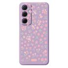 For Samsung Galaxy S23 5G G Series Minimalist TPU Creative Painted Phone Case(Purple A1101) - 1