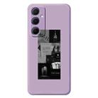For Samsung Galaxy S22+ 5G G Series Minimalist TPU Creative Painted Phone Case(Purple A1110) - 1