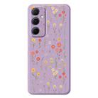 For Samsung Galaxy S21 5G G Series Minimalist TPU Creative Painted Phone Case(Purple A1112) - 1