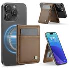 JEEHOOD J06 British Style RFID Magnetic Card Bag(Brown) - 1