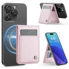 JEEHOOD J06 British Style RFID Magnetic Card Bag(Pink) - 1