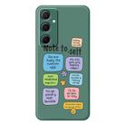 For Samsung Galaxy A56 5G B Series Minimalist TPU Creative Painted Phone Case(Green A1000) - 1