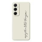For Samsung Galaxy A35 5G B Series Minimalist TPU Creative Painted Phone Case(White A1004) - 1