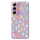 For Samsung Galaxy A52 5G / 4G B Series Minimalist TPU Creative Painted Phone Case(Purple A0998) - 1