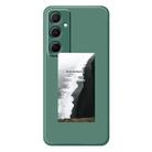 For Samsung Galaxy A34 5G G Series Minimalist TPU Creative Painted Phone Case(Green A1106) - 1