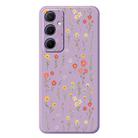 For Samsung Galaxy A33 5G G Series Minimalist TPU Creative Painted Phone Case(Purple A1112) - 1