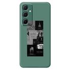 For Samsung Galaxy A32 4G G Series Minimalist TPU Creative Painted Phone Case(Green A1110) - 1