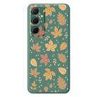 For Samsung Galaxy A36 5G F Series Minimalist TPU Creative Painted Phone Case(Green A1098) - 1
