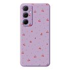 For Samsung Galaxy A13 4G F Series Minimalist TPU Creative Painted Phone Case(Purple A1096) - 1