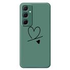 For Samsung Galaxy A13 5G F Series Minimalist TPU Creative Painted Phone Case(Green A1099) - 1