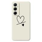 For Samsung Galaxy A13 5G F Series Minimalist TPU Creative Painted Phone Case(White A1099) - 1