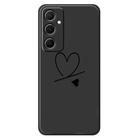 For Samsung Galaxy A22 4G F Series Minimalist TPU Creative Painted Phone Case(Black A1099) - 1