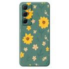 For Samsung Galaxy A25 4G / 5G E Series Minimalist TPU Creative Painted Phone Case(Green A1074) - 1