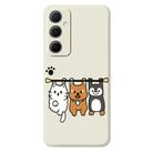 For Samsung Galaxy A13 4G E Series Minimalist TPU Creative Painted Phone Case(White A1079) - 1