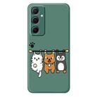 For Samsung Galaxy A22 5G E Series Minimalist TPU Creative Painted Phone Case(Green A1079) - 1