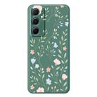 For Samsung Galaxy A22 4G D Series Minimalist TPU Creative Painted Phone Case(Green A1060) - 1