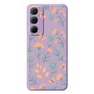 For Samsung Galaxy A22 5G D Series Minimalist TPU Creative Painted Phone Case(Purple A1059) - 1