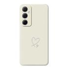 For Samsung Galaxy A12 D Series Minimalist TPU Creative Painted Phone Case(White A1044) - 1