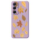 For Samsung Galaxy A26 5G C Series Minimalist TPU Creative Painted Phone Case(Purple A1026) - 1
