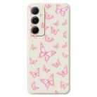 For Samsung Galaxy A36 5G C Series Minimalist TPU Creative Painted Phone Case(White A1033) - 1