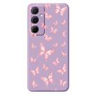 For Samsung Galaxy A32 4G C Series Minimalist TPU Creative Painted Phone Case(Purple A1033) - 1