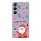 For iPhone 13 Pro Max A Series Minimalist TPU Creative Painted Phone Case(Purple A0940) - 1