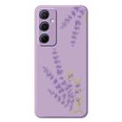 For iPhone 12 Pro Max A Series Minimalist TPU Creative Painted Phone Case(Purple A0975) - 1