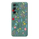 For iPhone 12 Pro Max A Series Minimalist TPU Creative Painted Phone Case(Green A0944) - 1