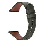 20mm xDfind Double Ring Single Rivet Genuine Leather Watch Band(Army Green) - 2