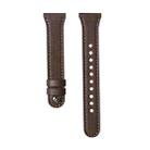 20mm xDfind Double Ring Single Rivet Genuine Leather Watch Band(Coffee) - 3