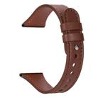 20mm xDfind Double Ring Single Rivet Genuine Leather Watch Band(Dark Brown) - 2