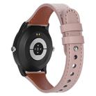 20mm xDfind Double Ring Single Rivet Genuine Leather Watch Band(Pink) - 1