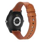 20mm xDfind Double Ring Single Rivet Genuine Leather Watch Band(Light Brown) - 1