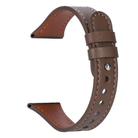 22mm xDfind Double Ring Single Rivet Genuine Leather Watch Band(Coffee) - 2