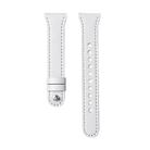 22mm xDfind Double Ring Single Rivet Genuine Leather Watch Band(White) - 3