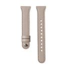 22mm xDfind Double Ring Single Rivet Genuine Leather Watch Band(Apricot) - 3