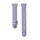 22mm xDfind Double Ring Single Rivet Genuine Leather Watch Band(Purple) - 3