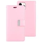 For iPhone 12 Pro Max GOOSPERY RICH DIARY Crazy Horse Texture Horizontal Flip Leather Case with Holder & Card Slots & Wallet(Pink) - 1