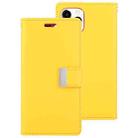 For iPhone 12 Pro Max GOOSPERY RICH DIARY Crazy Horse Texture Horizontal Flip Leather Case with Holder & Card Slots & Wallet(Yellow) - 1