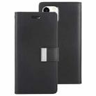 For iPhone 12 Pro Max GOOSPERY RICH DIARY Crazy Horse Texture Horizontal Flip Leather Case with Holder & Card Slots & Wallet(Black) - 1