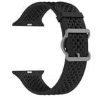 For Apple Watch 42 / 44 / 45 / 46 / 49mm xDfind Breathable Silicone Watch Band(Black) - 2