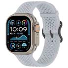 For Apple Watch 42 / 44 / 45 / 46 / 49mm xDfind Breathable Silicone Watch Band(Grey) - 1